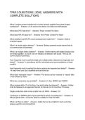TFM12 QUESTIONS 2026 ANSWERS WITH COMPLETE SOLUTIONS