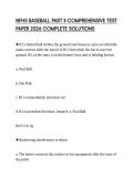 NFHS BASEBALL PART II COMPREHENSIVE TEST PAPER 2026 COMPLETE SOLUTIONS