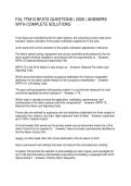 FAL TFM12 BFAT0 QUESTIONS 2026 ANSWERS WITH COMPLETE SOLUTIONS