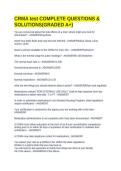CRMA test COMPLETE QUESTIONS & SOLUTIONS&lpar;GRADED A&plus;&rpar;