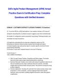 SAFe Agile Product Management &lpar;APM&rpar; Actual Practice Exam & Certification Prep&colon; Complete Questions with Verified Answers