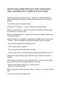 TEXAS FIRE ALARM PRACTICE TEST QUESTIONS &vert; 2026 &vert; ANSWERS WITH COMPLETE SOLUTIONS