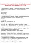 Foundations of Nursing NUR 155 &ndash; Exam 4 Study Test Questions and Answers&comma; Rated 100&percnt; Correct&comma; Galen College of Nursing 2026&sol;2027