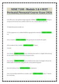 NSNE 7100 - Module 3 & 4 BCIT Perinatal&sol;Neonatal Course Exam 2026