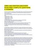 CRMA AND EINSTEIN DISCOVERY EXAM PREP COMPLETE QUESTIONS & ANSWERS