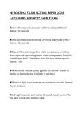 NJ BOATING EXAM ACTUAL PAPER 2026 QUESTIONS ANSWERS GRADED A&plus;