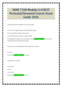 NSNE 7100 Module 6-8 BCIT Perinatal&sol;Neonatal Course Exam Guide 2026