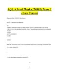 AQA A Level Physics &lpar;7408&sol;1&rpar; Paper 1 - Core Content