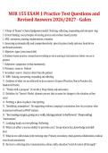 NUR 155 Foundations of Nursing &ndash; Exam 1 Practice Test Questions and Revised Answers&comma; Galen College of Nursing 2026&sol;2027