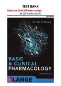 Basic and Clinical Pharmacology Test Bank 14th Edition &vert; Katzung