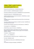 CRMA PREP QUESTIONS & ANSWERS&lpar;RATED A&plus;&rpar;