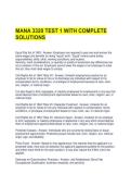 MANA 3320 TEST 1 WITH COMPLETE SOLUTIONS