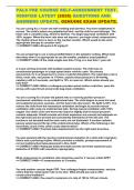 PALS PRE COURSE SELF-ASSESSMENT TEST&period; VERIFIED LATEST &lpar;2026&rpar; QUESTIONS AND ANSWERS UPDATE&period; GENUINE EXAM UPDATE&period;