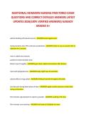 MARTERNAL NEWBORN NURSING PROCTORED EXAM  QUESTIONS AND CORRECT DETAILED ANSWERS LATEST  UPDATES 2026&lpar;100&percnt; VERIFIED ANSWERS&rpar; ALREADY  GRADED A&plus; 