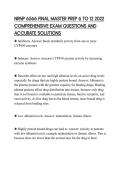 NRNP 6566 FINAL MASTER PREP 6 TO 12 2022 COMPREHENSIVE EXAM QUESTIONS AND ACCURATE SOLUTIONS