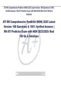 ATI RN Comprehensive Predictor &lpar;NGN&rpar; &ndash; 2025 Latest Version