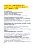 CRMA- CERTIFICATION IN RISK MANAGEMENT ASSURANCE PART 1 OF 2 CORRECT 100&percnt;