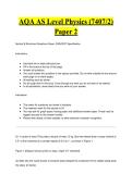 AQA AS Level Physics &lpar;7407&sol;2&rpar; Paper 2