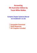 Solutions Manual for Accounting&comma; 9th Australian Edition &ndash; Tracie Miller-Nobles