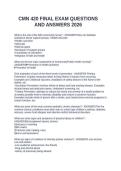 CMN 420 FINAL EXAM QUESTIONS AND ANSWERS 2026