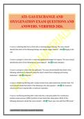 ATI- GAS EXCHANGE AND OXYGENATION EXAM QUESTIONS AND ANSWERS&period; VERIFIED 2026
