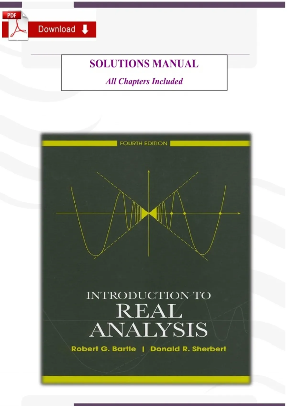 Introduction to Real Analysis (4th Edition, 2011, Bartle & Sherbert ...