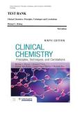 TEST BANK&lowbar;&lowbar;Clinical Chemistry&colon; Principles&comma; Techniques and Correlations 9th Edition by Michael L&period; Bishop &comma; ISBN&colon; 9781284238860 &vert;All Chapters Included&vert; Guide A&plus;