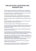 CMN 420 EXAM 2 QUESTIONS AND ANSWERS 2026