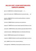 MLS 2210 UNIT 2 EXAM QUESTIONS WITH COMPLETE ANSWERS 