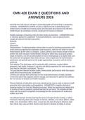 CMN 420 EXAM 2 QUESTIONS AND ANSWERS 2026
