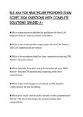 BLS AHA FOR HEALTHCARE PROVIDERS EXAM SCRIPT 2026 QUESTIONS WITH COMPLETE SOLUTIONS GRADED A&plus;