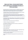 CMN 420 FINAL EXAM QUESTIONS WITH DETAILED ANSWERS RATED A&plus; FOR SUCCESS