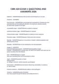 CMN 420 EXAM 1 QUESTIONS AND ANSWERS 2026