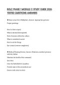 BOLC PHASE 1 MODULE C STUDY GUIDE 2026 TESTED QUESTIONS ANSWERS