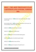 BOLC -- THE ARMY PROFESSION EXAM 1 QUESTIONS AND ANSWERS&period; VERIFIED 2026&period;