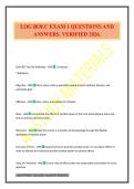 LOG BOLC EXAM 1 QUESTIONS AND ANSWERS&period; VERIFIED 2026&period;