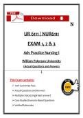 NUR 6111 &sol; NUR6111 EXAM 1&comma; 2 & 3 Adv Practice Nursing I William Paterson University &lpar;Actual Questions and Answers