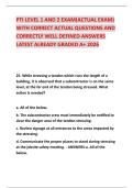 PTI LEVEL 1 AND 2 EXAM&lpar;ACTUAL EXAM&rpar; WITH CORRECT ACTUAL QUESTIONS AND CORRECTLY WELL DEFINED ANSWERS LATEST ALREADY GRADED A&plus; 2026
