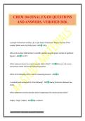 CHEM 104 FINAL EXAM QUESTIONS AND ANSWERS&period; VERIFIED 2026&period;