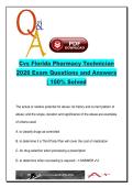 Pharmacy Technician Exam Questions and Answers &lpar;50&plus;&rpar; &ndash; CVS&comma; Controlled Substances&comma; HIPAA &ndash; Florida 2026