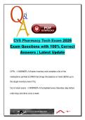 Pharmacy Tech Exam Questions and Answers &lpar;80&plus;&rpar; &ndash; Inventory&comma; HIPAA&comma; CVS Procedures &ndash; 2026