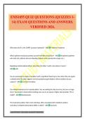 EMS1055 QUIZ QUESTIONS &lpar;QUIZZES 1- 14&rpar; EXAM QUESTIONS AND ANSWERS&period; VERIFIED 2026&period;