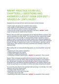   NREMT PRACTICE EXAM &lpar;ALL  CHAPTERS&rpar; &vert;&vert; QUESTIONS AND  ANSWERS &vert;LATEST EXAM 2026-2027 &vert;  GRADED A&plus; &vert;100&percnt; PASS&excl;&excl;