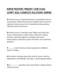 BURNS PEDIATRIC PRIMARY CARE EXAM SCRIPT 2026 COMPLETE SOLUTIONS VERIFIED