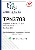 TPN3703 Assignment 50 PORTFOLIO &lpar;DETAILED ANSWERS&rpar; 2026 - DISTINCTION GUARANTEED