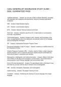 CASLI GENERALIST KNOWLEDGE STUDY GUIDE 2026 GUARANTEED PASS