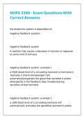 NURS 3366 - Exam Questions With Correct Answers