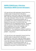 NURS 3366 Exam 1 Review Questions With Correct Answers&period;