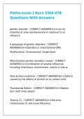 Patho exam 1 Nurs 3366 UTA Questions With Answers