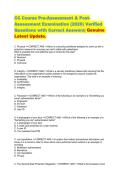 CC Course Pre-Assessment & Post-Assessment Examination &lpar;2026&rpar; Verified Questions with Correct Answers&vert; Genuine Latest Update&period;